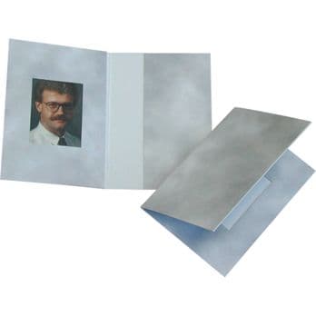 Foto: 1x100 Daiber Passbildmappen Wolkendesign grau 3,1x4,2cm