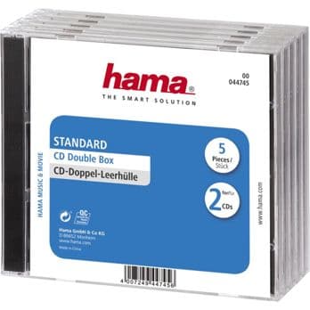 Foto: 1x5 Hama Doppel-CD Leerhülle 44745