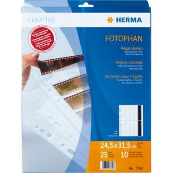 Foto: Herma Neg.-hüllen KB 4er-Streif. PP klar         25 Blatt    7760