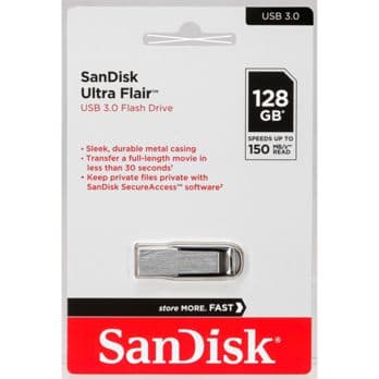 Foto: SanDisk Cruzer Ultra Flair 128GB USB 3.0 150MB/s  SDCZ73-128G-G46