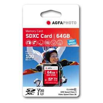 Foto: AgfaPhoto SDXC Karte        64GB High Speed Class 10 UHS I U1 V30