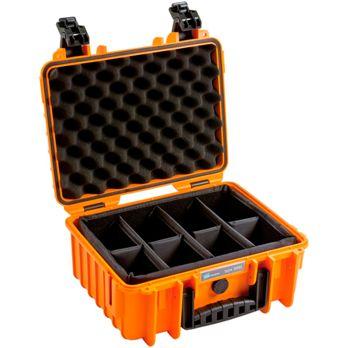 Foto: B&W Outdoor Case 3000 orange  mit Facheinteilung