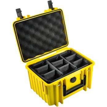Foto: B&W Outdoor Case Type 2000 gelb mit Facheinteilung