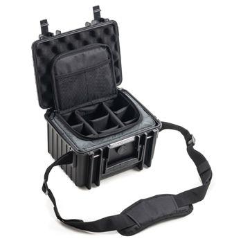 Foto: B&W Outdoor Case Type 2000 schwarz mit Fototasche