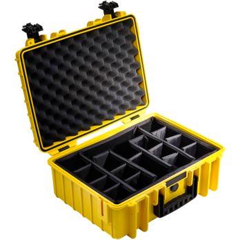 Foto: B&W Outdoor Case Type 5000 gelb mit Facheinteilung