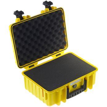 Foto: B&W Outdoor Koffer Typ 4000 gelb    mit Schaumstoff Inlay
