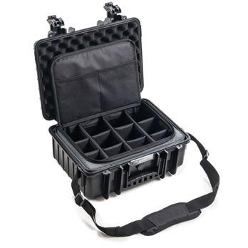 Foto: B&W Outdoor Koffer Typ 4000 schwarz mit Fototasche