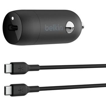 Foto: Belkin BOOST Charge 30W USB-C Kfz-Ladeger.+Kab.CCA004bt1MBK-B6