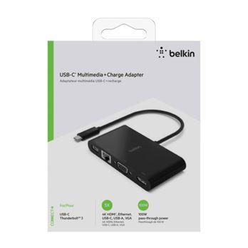 Foto: Belkin USB-C auf Gigabit-Ethern. HDMI/VGA/USB-A-Adapter, 100W PD