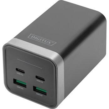 Foto: DIGITUS 4-Port Uni.USB-Ladeadap. 150W GaN,2xUSB-C,2xUSB-A,PD3.0