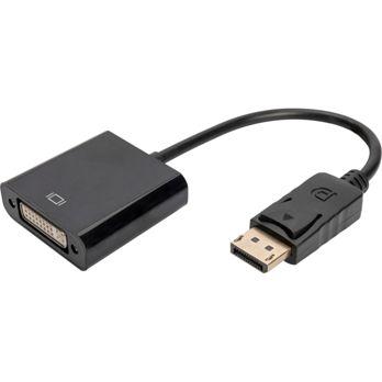 Foto: DIGITUS DisplayPort - DVI Adapt/ Konverter, DP-DVI, 15cm, schwarz