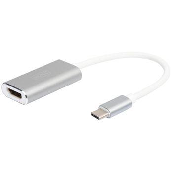 Foto: DIGITUS USB Type-C 4K HDMI Graf. Adapter 20cm Kabel Alu. Gehäuse