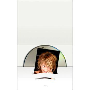 Foto: 1x100 Daiber Kombimappe mit CD Fach bis Bildgröße 6x9cm weiß