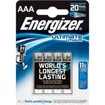 Foto: 1x4 ENERGIZER Ultimate Lithium Micro AAA LR 03 1,5V
