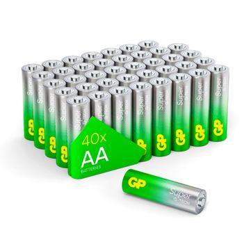 Foto: 1x40 GP Super Alkaline AA Mignon Batterien Blister   030E15AS40-2