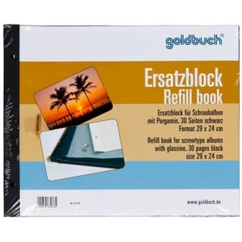 Foto: Goldbuch Ersatzblock       29x24 30 Seiten schw.+ Schrauben 83076