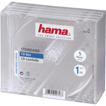 Foto: 1x5 Hama CD-Box transparent Jewel-Case                 44748