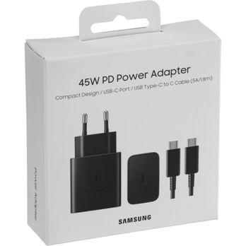 Foto: Samsung Schnellladegerät 45W Power Adapter EP-T4510 Black