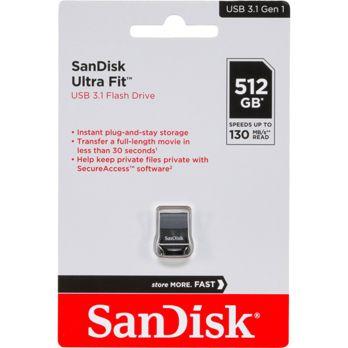 Foto: SanDisk Cruzer Ultra Fit   512GB USB 3.1         SDCZ430-512G-G46