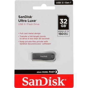 Foto: SanDisk Cruzer Ultra Luxe   32GB USB 3.1 150MB/s  SDCZ74-032G-G46