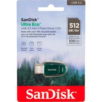 Foto: SanDisk Ultra Eco Drive    512GB USB 3.2 100MB/s  SDCZ96-512G-G46