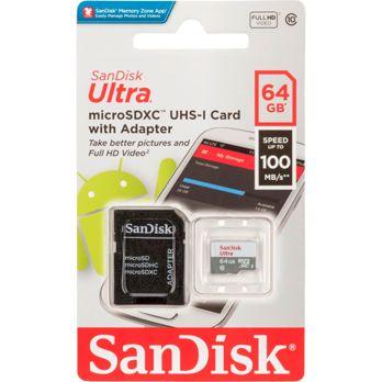 Foto: SanDisk Ultra Lite microSDXC Ad. 64GB 100MB/s  SDSQUNR-064G-GN3MA