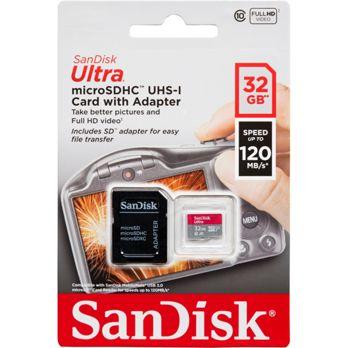 Foto: SanDisk Ultra microSDHC     32GB 140MB/s.Adapt.SDSQUA4-032G-GN6IA