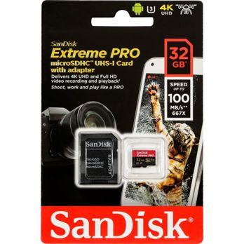 Foto: SanDisk microSDHC A1 100MB  32GB Extreme Pro   SDSQXCG-032G-GN6MA