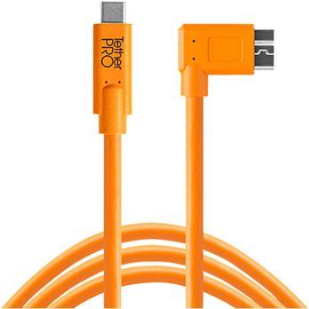 Foto: Tether Tools USB-C zu 3.0 Micro- B Right Angle 4,60m orange
