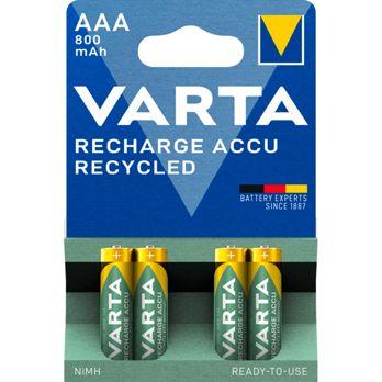 Foto: 1x4 Varta RECHARGE ACCU Recycled 800 mAH AAA Micro NiMH