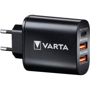 Foto: Varta Wall Charger 27W 2 x USB 2,4A + USB Typ C 3,0A