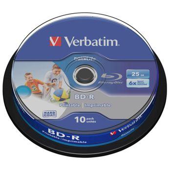 Foto: 1x10 Verbatim BD-R Blu-Ray 25GB 6x Speed DL Wide Printable CB