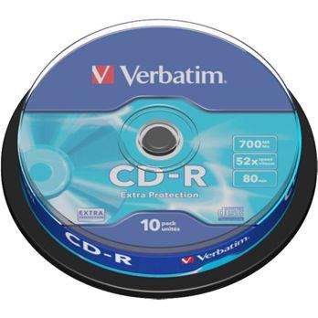 Foto: 1x10 Verbatim CD-R 80 / 700MB 52x Speed Extra Protection CB