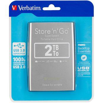 Foto: Verbatim Store n Go 2,5"     2TB USB 3.0 silber             53189